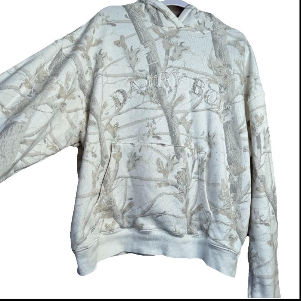Dairy Boy Woodland Hoodie Stitch Letter M Oversized Boyfriend Sold out Rare - Picture 3 of 8